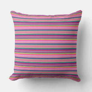 Coussin Rayures multicolores rétro