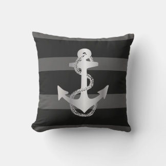 Coussin rayures NAUTIQUES AVEC ANCRE |