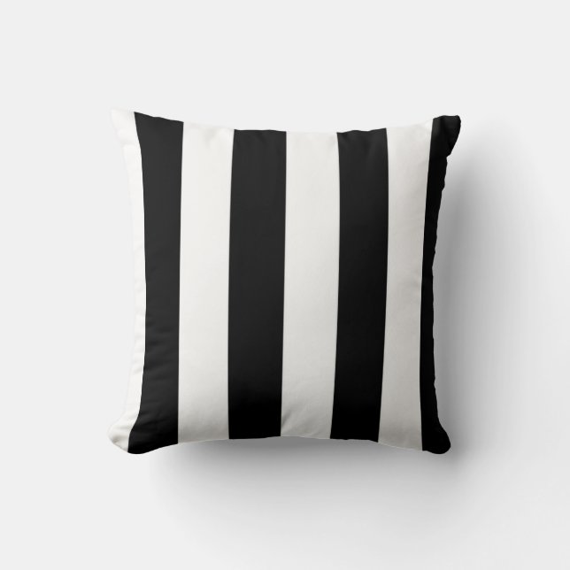 Coussin Rayures noires et blanches  (Recto)