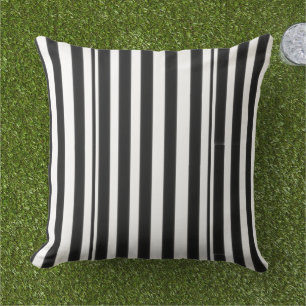 Coussin Rayures noires et blanches