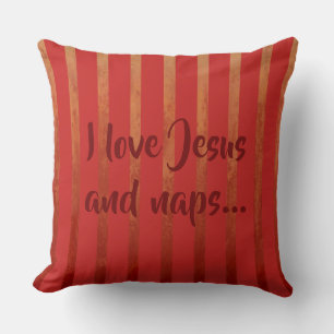 Coussin Rayures Ombrées Ton Rouge