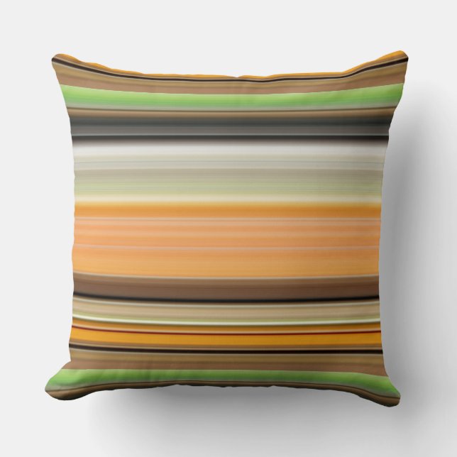 Coussin Rayures pastel colorées (Recto)