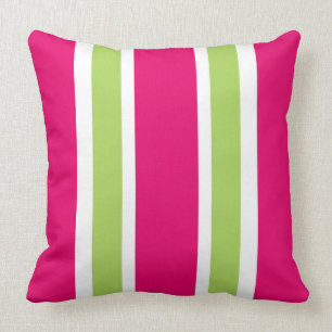 COUSSIN RAYURES PINK/60 VERTES CHAUDES DE PILLOW_PRETTY
