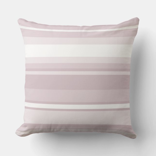 Coussin Rayures rose quartz rose (Recto)