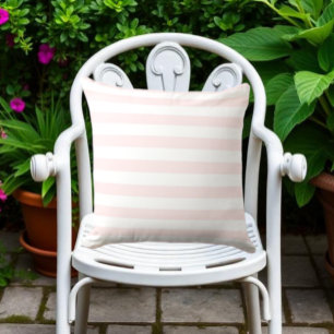 Coussin Rayures roses