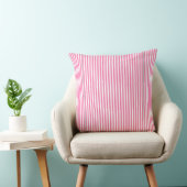 Coussin Rayures roses et blanches (Chaise)