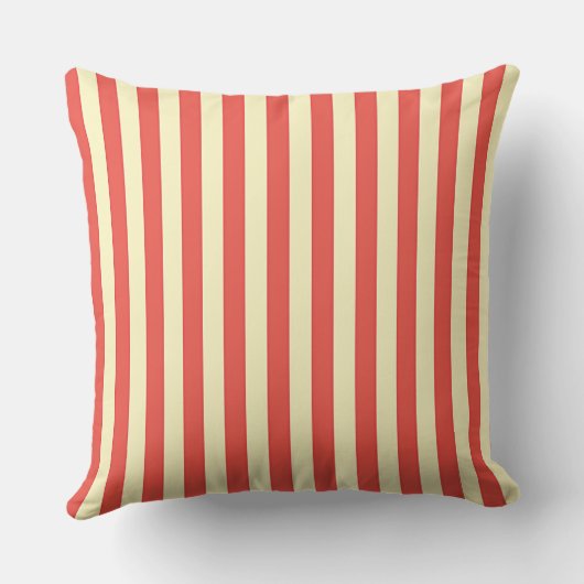 Coussin Rayures rouges (Verso)