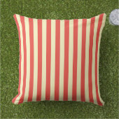 Coussin Rayures rouges (Herbe)