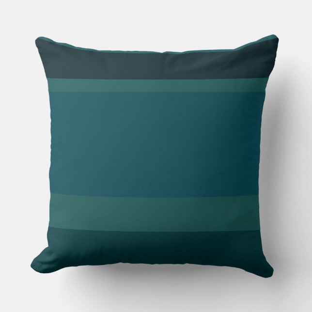 Coussin Rayures sarcelle (Recto)