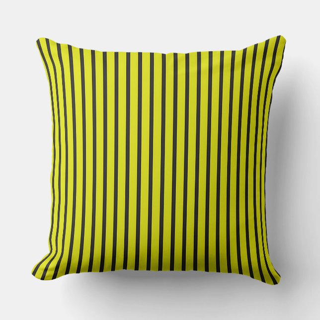 Coussin 🟨 Rayures Verticales Jaunes Maison Moderne 🟨 (Recto)