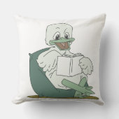 Coussin Reading Duck Throw Pillow (Recto)
