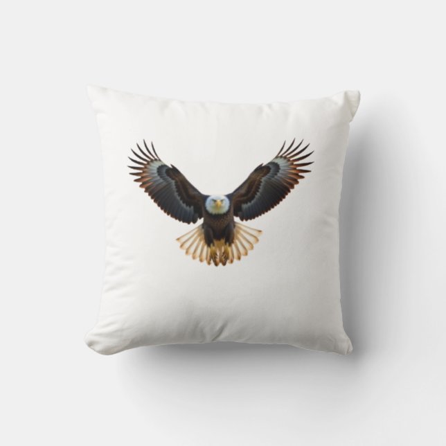 Coussin Realistic Eagle in Flight – Cinematic Wildlife Art (Recto)
