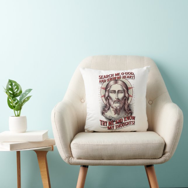 Coussin Recherche moi O Dieu (Chaise)