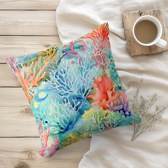 Coussin Récif corallien marin d'été (Créateur téléchargé)