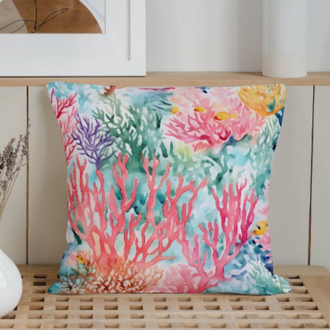 Coussin Récif corallien marin d'été (Créateur téléchargé)