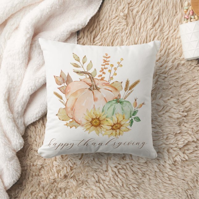 Coussin Récolte aquarelle sur mesure Thanksgiving (Couverture)