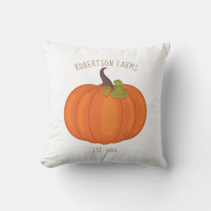 Coussin Récolte citrouille personnalisée