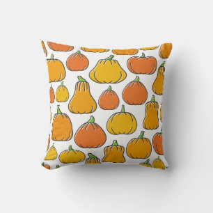 Coussin récoltes citrouilles, motifs de légumes saisonnier