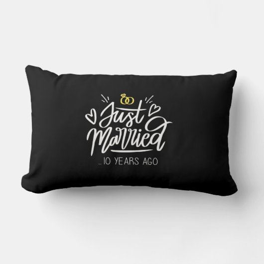 Coussin Rectangle 10e anniversaire de mariage (Recto)