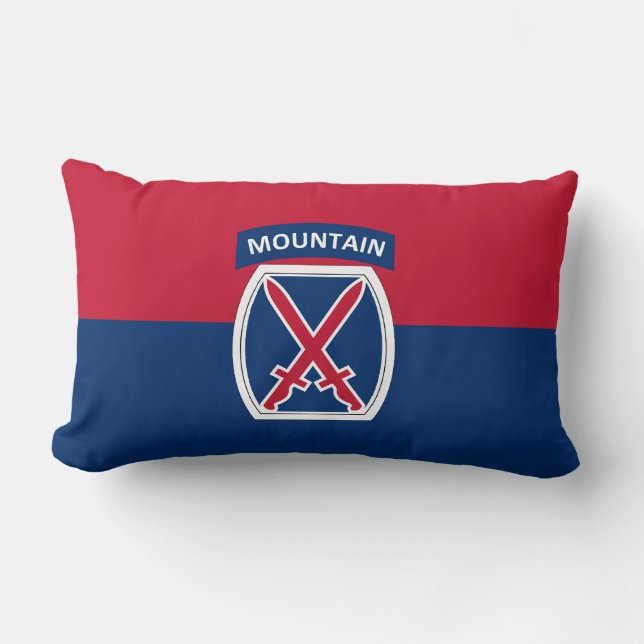 Coussin Rectangle 10e division de montagne (Recto)