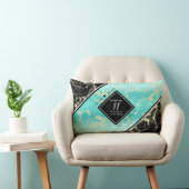 Coussin Rectangle 11ème anniversaire de Mariage turquoise (Chaise)