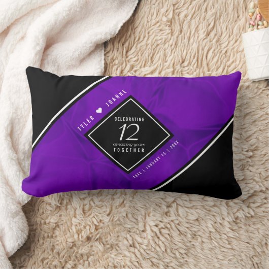 Coussin Rectangle 12ème anniversaire de la Mariage de soie (Couverture)