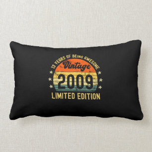 Coussin Rectangle 13e anniversaire cadeaux vintage 2009 édition limi