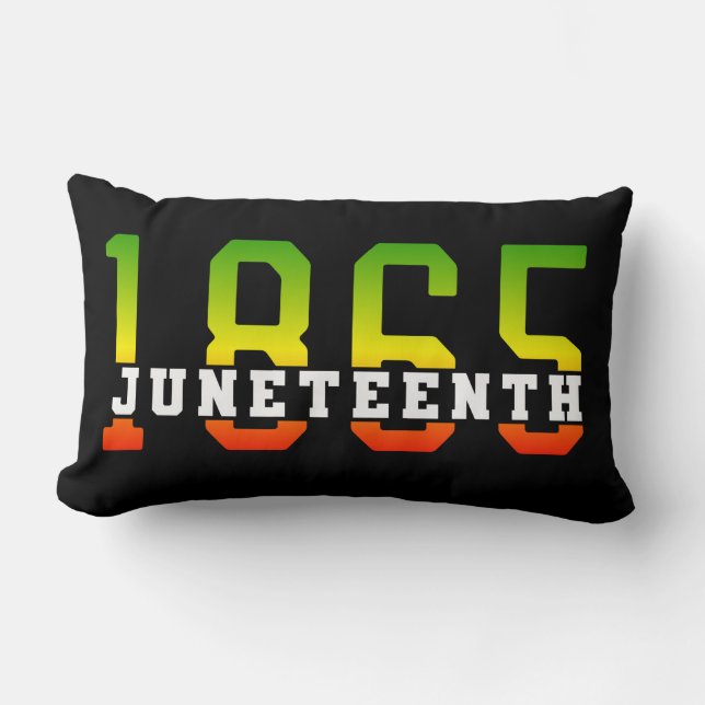 Coussin Rectangle 1865, 1865, fête de la liberté noire (Recto)