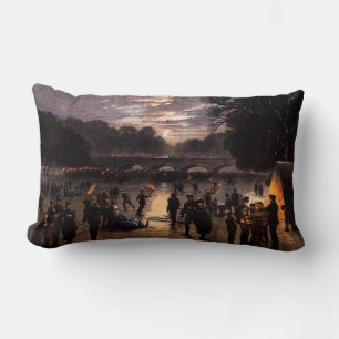Coussin Rectangle 1870 Patinage sur glace à Londres