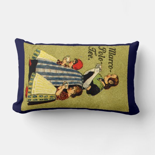 Coussin Rectangle 1915 Profitez du thé Marco Polo (Recto)