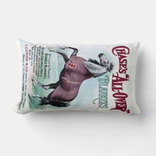 Coussin Rectangle 19e C. Couvertures Chase Horse