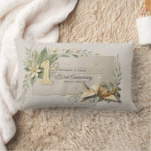 Coussin Rectangle 1ère Anniversaire de Mariage en Papier Découpe de (Couverture)