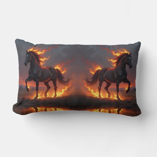 Coussin Rectangle « 2026 – L'année du cheval de feu » (Recto)