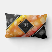 Coussin Rectangle 23e anniversaire de Mariage de Topaz impérial (Verso)