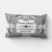 Coussin Rectangle 25e anniversaire du Mariage d'argent (Verso)
