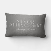 Coussin Rectangle 25e anniversaire du Mariage d'argent (Verso)