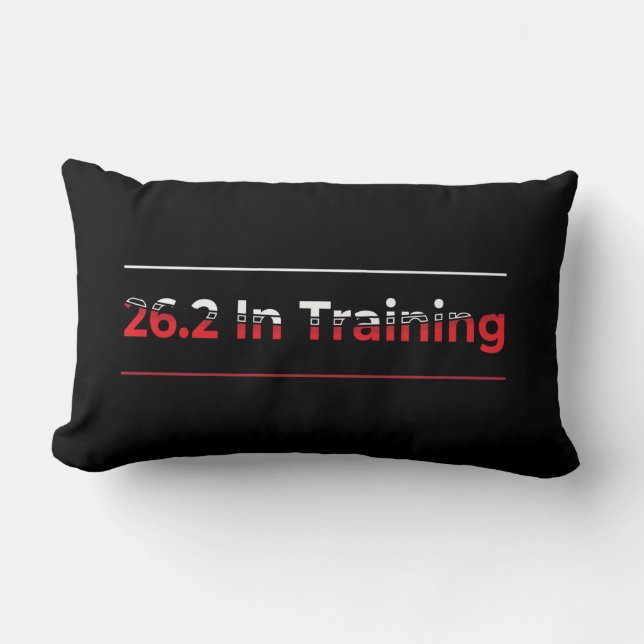 Coussin Rectangle 26.2 en entraînement - Course au marathon complet  (Recto)