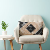 Coussin Rectangle 28e anniversaire du Mariage de lin élégant (Chaise)