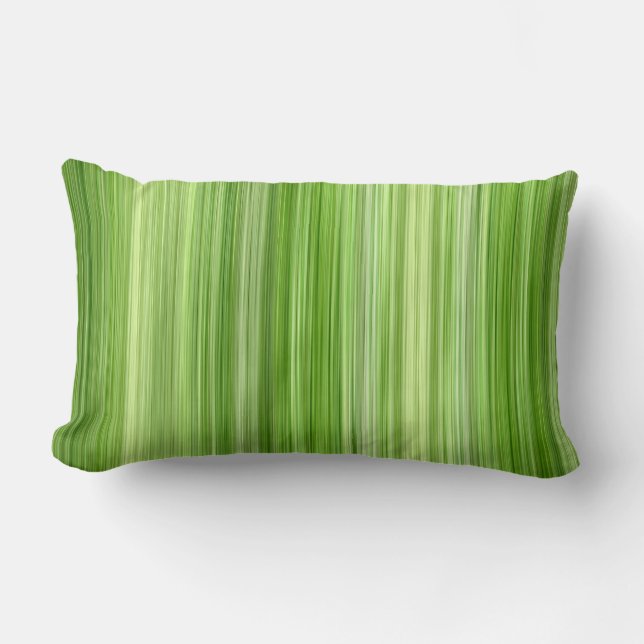 Coussin Rectangle 3 ambiants verts, conception moderne originale (Recto)