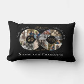 Coussin Rectangle 50e Anniversaire de Mariage Collage Photo Infini (Recto)