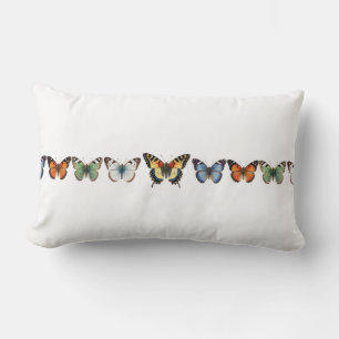 Coussin Rectangle 5 beaux papillons insectes art aquarelle