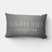 Coussin Rectangle 60e anniversaire de mariage de diamant (Verso)