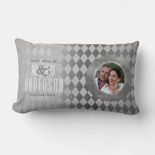 Coussin Rectangle 60e anniversaire Mariage de la photo Jubilé de dia