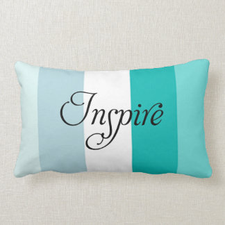 Coussin Rectangle À la mode inspirez le carreau rayé bleu