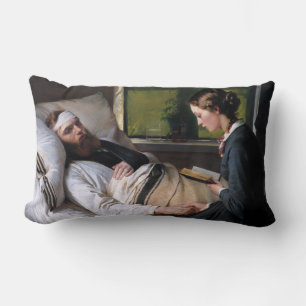 Coussin Rectangle A Wounded Danish Soldier by Elisabeth Baumann