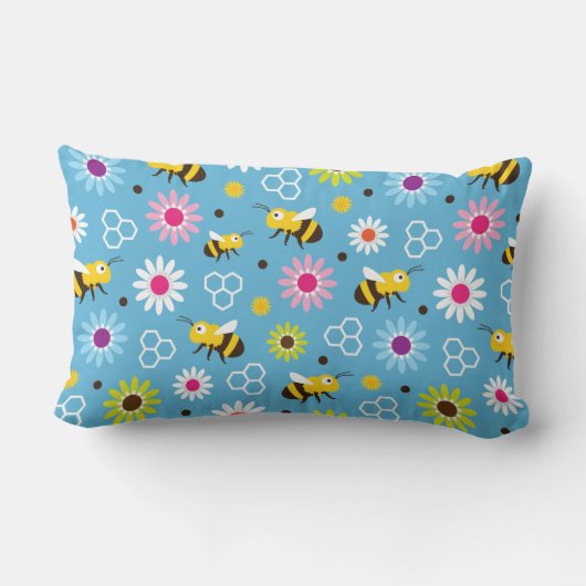 Coussin Rectangle Abeille & Fleurs (Verso)