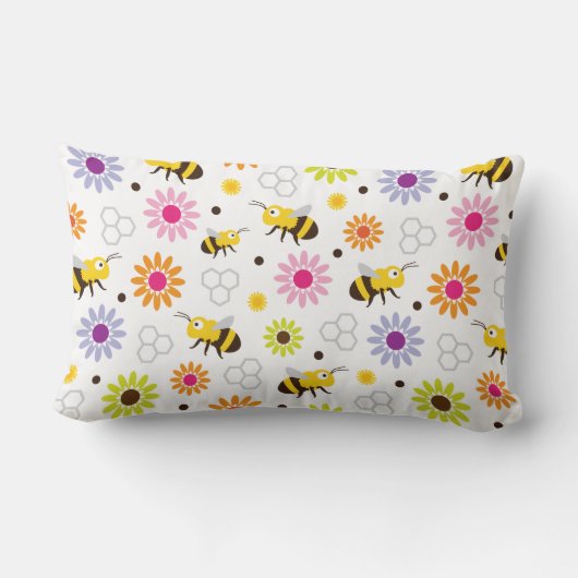 Coussin Rectangle Abeille & Fleurs (Verso)
