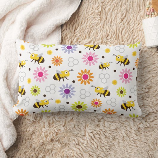 Coussin Rectangle Abeille & Fleurs (Couverture)