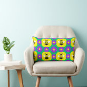 Coussin Rectangle Abeilles et fleurs de dessin animé (Chaise)