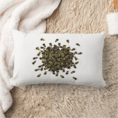 Coussin Rectangle Abeilles occupées ~ CHANGER DE COULEUR Lumbar 13x2 (Couverture)